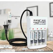 AAA Rechargeable Battery Charger (4 Batteries Included) - US A Type Plug(110-127V) - View 7