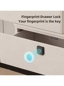 Intelligent Fingerprint Cabinet Lock, One-Button Unlocking, K16 Double Door Cabinet Lock, Compact ABS Fingerprint Drawer Lock - Smart Biometric Security For Home And Office Cabinets, Shoe Cabinets And File Cabinets - Battery Powered (AAA), Easy Installation, No Battery Included, Smart Locks For Home Security - View 1