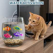 Induction Electric Simulation Fish Toy, Automatic Swimming Glowing Fish With LED Light For Kids Pet Interactive Play - 彩色 - 查看 3