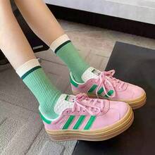 Adidas OriginalsGazelle女子防滑減震耐磨低筒板鞋 - 粉色 - 查看 5