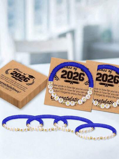 12 piezas/6 sets Conjunto de pulseras de graduación 2026 (pulsera + tarjeta), regalo de graduación 2026 pulsera con brújula, decoración de tarjeta de bendición tejida, adecuado para uso diario de hombres y mujeres, pulsera de graduación 2026 con brújula ajustable y tarjeta de felicitación de graduación, regalo de amistad de la clase de graduación de la escuela secundaria/universidad 2026, regalo de fiesta de graduación, felicitaciones por la graduación