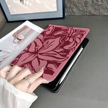 1个粉色百合印花平板电脑保护套，带笔槽，兼容iPad Air 4/5/10代智能保护套/Air 13(M3 2025)/Air 11(M3 2025)/11(A16 2025)，兼容OPPO平板电脑，兼容华为Mate平板电脑，兼容vivo平板电脑，兼容荣耀平板电脑，兼容联想小新平板电脑 - 彩色 - 查看 9