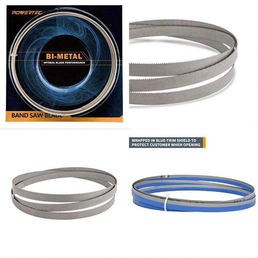 Hojas de sierra de cinta bimetálica de 64-1/2 pulgadas, hojas de sierra de cinta de corte de metal no ferroso TPI de 1/2 pulgadas x 14 TPI para Wen 3970 y BA4664, Delta 20-330, Grizzly, Jet - Por supuesto - Ver 1