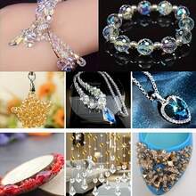 400pcs/10 Compartments Colorful Diamond Cut Crystal, DIY Necklace, Bracelet, Earring, Hair Accessory Making Kit - Multicolor - View 4