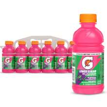 Gatorade Lower Sugar Electrolyte Sports Drink, Fruit Punch, 12 Fl Oz Bottles, (12 Pack), 75% Less Sugar, No Artificial Flavors, No Artificial Sweeteners, No Artificial Colors, Hydration - Rain Berry - View 9