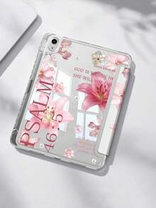 Pattern Of Lilies And Slogans Tablet Compatible With 11-Inch M3 2025 / M2 2024, 5th Generation 2022 , (A16) 11 Inch 11th Generation 2025,Compatible With Tab,Paperwhite 12th Gen 2024, Back ,Fashion Pattern Protective,Automatic Sleep And Wake-Up Function, Airbag, Suitable Gifts And Office Use - Tùy chọn màu sắc - Xem 2