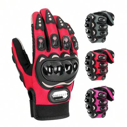 A Pair Of Cycling Gloves Summer Motorcycle Gloves Motocross Full Finger Touch Screen Gloves Breathable Outdoor Sport Gloves Anti-Fall Riding Gloves Cycling Accessories