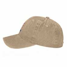 Unisex Cat Saranghae (I Love You) Washed Baseball Cap Classic Curved-Brimmed Truck Hat Adjustable Sun Hat Idea Gift - 卡其色 - 查看 5