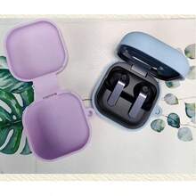 Tương thích với ốp lưng silicon mềm cho tai nghe Galaxy Buds 4/4Pro. - Màu xanh lam - Xem 3