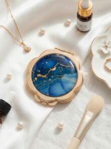 1pc Floral Mini Double-Sided Makeup Mirror, Portable High Definition Compact Mirror For Touch-Up, Foldable Handheld Mirror Essential For Women - Multicolor - View 19