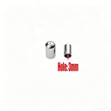 30 chiếc nắp bịt đầu dây bằng thép không gỉ 304 mạ vàng và bạc, đầu hạt hình trụ dùng cho việc tự làm đồ trang sức. - Xô - Xem 13