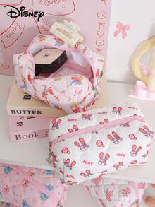 Disney Quilted Ditsy Floral Makeup Bags Handle Cosmetic Make Up Organizer Toiletry Bag Portable Travel Makeup Pouch Bags And Purses Pencil Case - Multicolor - View 6