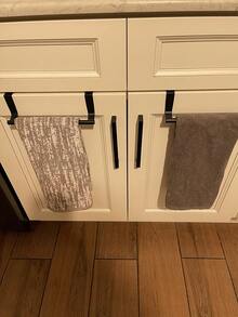 Stainless Steel Cabinet Door Towel Bar, Cabinet Cloth Rack, Kitchen Towel Holder, Cabinet Door Mounted Towel Rack For Kitchen & Bathroom - Multicolor - View 9