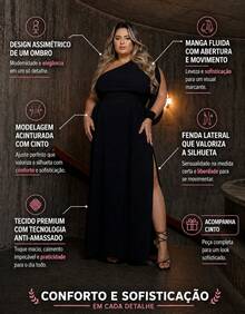 Plus Size Dresses - Black - View 2
