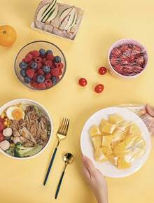 100/300/600pcs Elastic Food Covers Used For Storing Food  Vegetables And Fruits,Disposable,Multipurpose No Odor Kitchen Cling Film Dust Protection For Home, Restaurant Picnic - All Plate Sizes Picnic Essentials|Decorative Wraps|Reusable Plastic Wrap, - View 8
