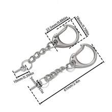 10pcs Lobster Clasp Key Ring Keychain C Shape Clasps Connector Hook For DIY Jewelry Making Findings Key Chain Accessories - White K - View 9