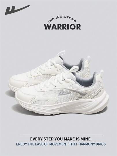 WARRIOR 女款时尚复古运动鞋，春夏舒适跑步鞋，简约休闲又不失时尚感，四季皆宜，耐磨耐穿，适合全天穿着的训练鞋。