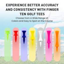 FINGER TEN Kunststoff Golf Castle Tee Pads 50 Stücke, erhältlich in 2 3/4", 2 1/4", 2", 1 3/4", 1 1/2" Längen, mehrfarbiges praktisches Übungsset - Verschiedenfarbig - Übersicht 7