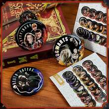 Harry Potter Badge Button Pins Set, Round Brooches For Backpacks, Officially Licensed Fans Accessories Backpack Decor Fans Gifts, Back To School - View 3