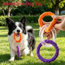1pc Dog Chew Toy, Interactive Ring Toy For Small/Medium Dogs, Durable TPR Material Dental Care Toy, Relieve Boredom - Multicolor - View 4