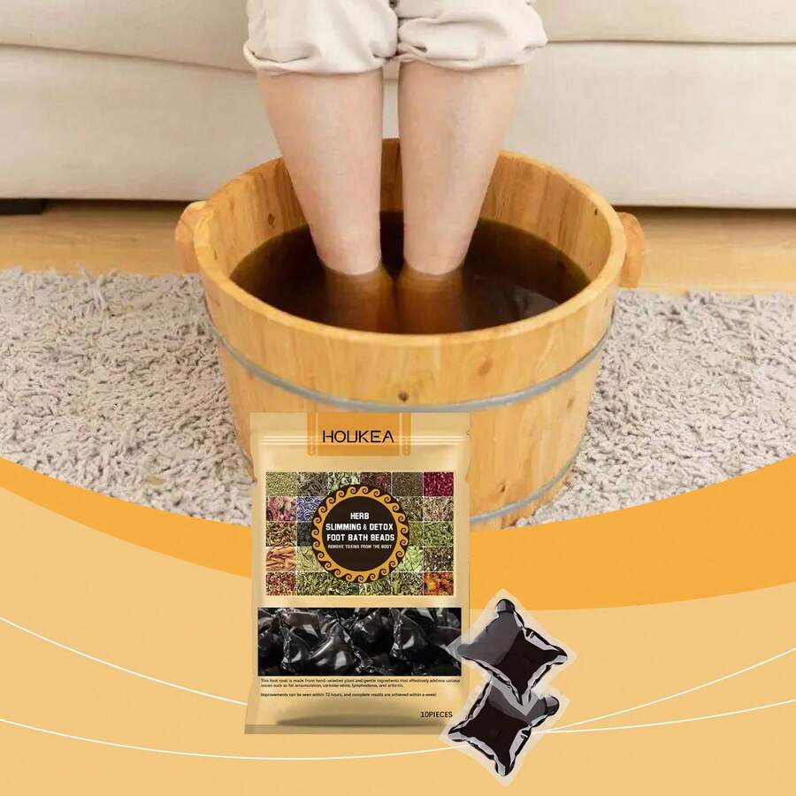 Houkea Herbal Foot Bath Beads: Moisturizing And Soothing For Foot Skin, Gentle Ingredients Herbal Foot Bath Beads - Black - View 1