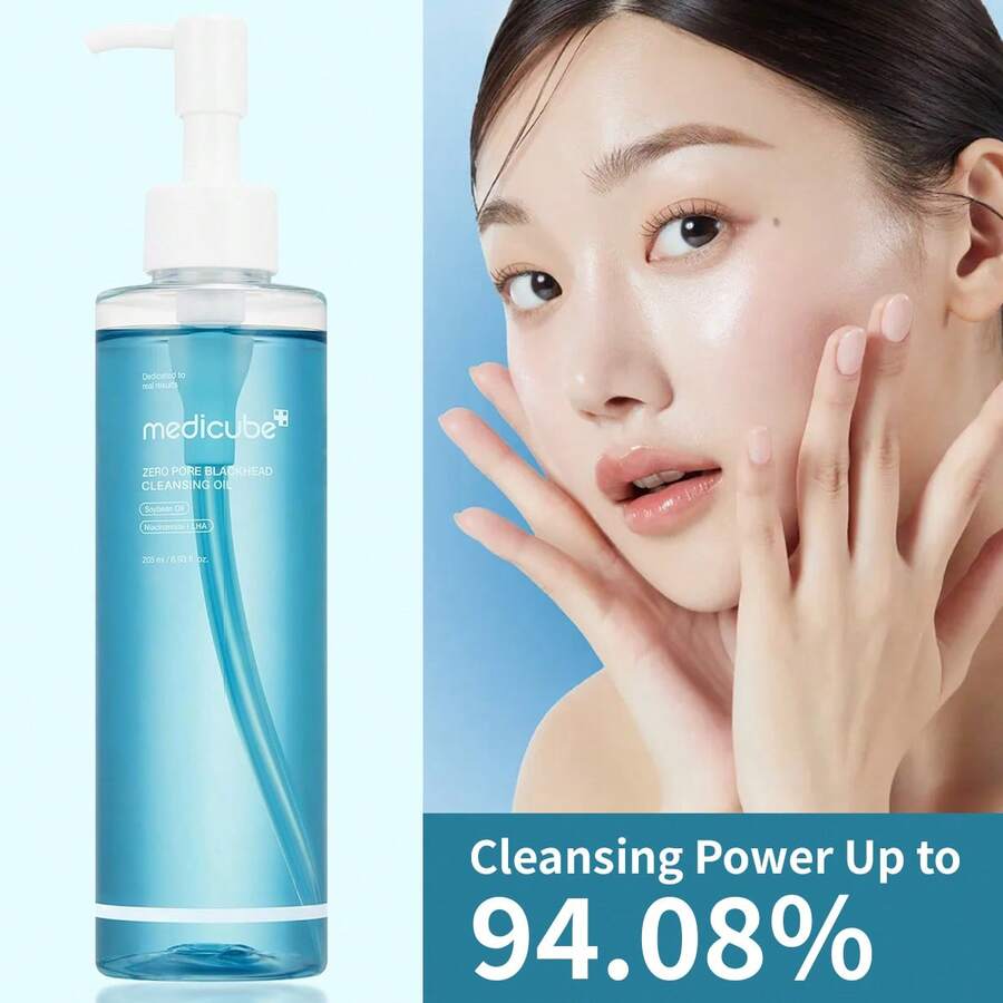 Medicube Minyak Pembersih Pemurnian & Pelembap 205ml, Pori-Pori Nol, Pembersih Riasan Mendalam. Ringan, Mudah Diemulsikan, Dengan Lembut Melarutkan Riasan, Menyegarkan, Cocok Untuk Semua Jenis Kulit Dan Pembersih Riasan Sehari-hari - Minyak Penghilang Komedo Tanpa Pori Baru 205ml - View 1