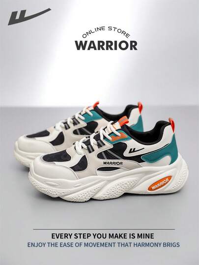  Giày thể thao nam đế dày phong cách đường phố thoải mái Warrior, thích hợp cho mùa xuân và mùa hè. Giày chạy bộ thoải mái, kiểu dáng đơn giản nhưng vẫn thanh lịch. Giày sneaker thể thao phù hợp cho cả năm, bền bỉ, thích hợp mang cả ngày.