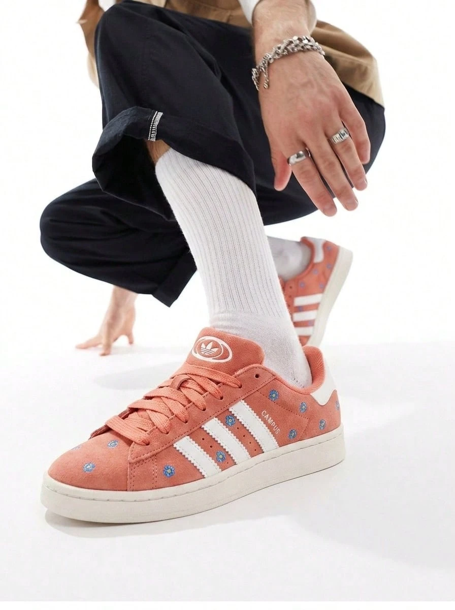 Campus 00s Women's Sneakers Preloved Scarlet/Footwear White/Light Blue IF9639 - 二手猩紅色/鞋履 白色/淺藍色 - 查看 1