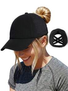 Women's Breathable Mesh Baseball Cap - Adjustable Snapback Trucker Hat For Casual Outdoor Wear,Beach,Travel - A - View 1