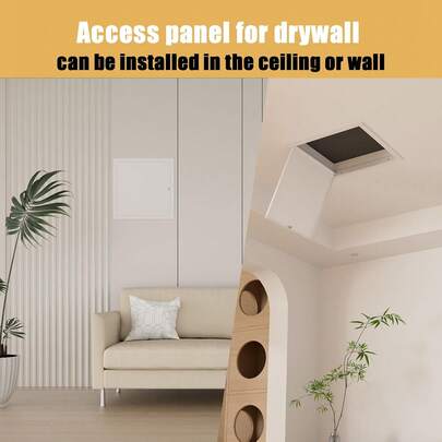 Hicken 1mm 12 X 24 Access Panel For Drywall,Attic Door, Ceiling Access Panel For Drywall,12x24 Heavy Duty Metal Panels, 1mm Thick To Fix Flimsy Panel Issues, Equipped With Screwdriver Latch