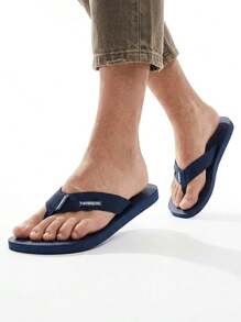 Havaianas 女士休闲舒适平底人字拖凉鞋，适合日常穿着 - 藍色 - 查看 1