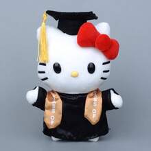 1個可愛畢業季Hello Kitty絨毛吊飾，美式畢業袍與博士帽KT貓絨毛娃娃，畢業禮物 - 彩色 - 查看 6