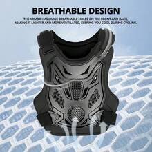Motorcycle Armor Vest Riding Motorcycle Kneepads Elbowpads Racing Protection Outdoor Sports Protection Off-Road Motorcycle Riding Armor Cycling Accessories Riding Essentials For Women Men Rider Gift - Black - View 4