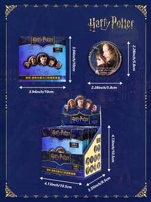 Harry Potter 一套哈利波特复古圆形胸针，官方授权角色徽章，背包装饰，粉丝礼物，返校季礼物 - 查看 6