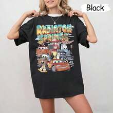 Disney Radiator Springs S Shirt, Lightning McQueen Disney Tee,  Cars Family Shirt, Disney Vacation T-Shirt, Cars Movie Shirt - Black - View 6