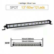 单排超薄LED灯条 7英寸 13英寸 20英寸 LED工作灯条 90W 120W 150W 180W 越野 12V 24V - A - 查看 12