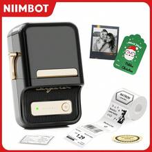 NIIMBOT B21/B21 Pro 2英吋迷你便攜式熱敏標籤印表機，適用居家、辦公室、商業用途，可印地址標籤、Logo、衣物、郵寄、蠟燭、珠寶、貼紙、禮物條碼，無線藍牙照片印表機 - 黑色 - 查看 2