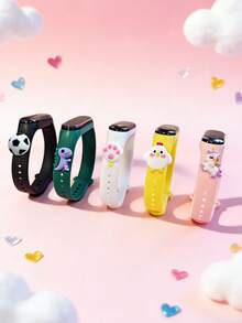 5pcs Kids LED Touch Screen Electronic Watch With Cute Cartoon 3D Pattern - 5 Color Options, Time & Date Display, Suitable For Christmas, Daily Wear, School, Sports - Multicolor - View 2