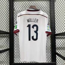 Germany National Team Thomas Müller#13 Home World Cup Soccer Jersey, 2014 Retro Match Shirt, Unisex Classic Football Top - 預設 - 查看 4