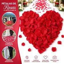 Kit Of 1000 Artificial Silk Rose Petals For Weddings - Vermelha - Xem 5