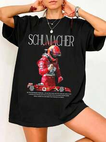 Michael Schumacher 5x World Champion Sweatshirt, Vintage FormulaS 1 Casual Top - Black - View 6