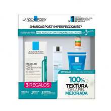 La Roche Posay La Roche-Posay kit Effaclar serum concentrado 30 ml gel limpiador 50 ml hyalu B5 serum 10 ml anthelios UV mune 400 FPS50+ oil control rutina completa piel grasa acneica reduce imperfecciones marcas post acne desobstruye poros controla sebo hidrata protege cuidado facial dermatológic - Hyaluronic Acid - Ver 4