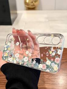 1个彩色花卉蝴蝶图案软壳手机壳，兼容华为荣耀、Galaxy A04e/12/A13/A14/A34/A50/A52/A53/A54/S21/S22/S23/S24/S25/S25Ultra/S25FE/S26/S26 Plus/S26 Ultra/S26 Edge、6A/7A/8A、12T/13T/15T/15T Pro（国际版） - 無色 - 查看 3