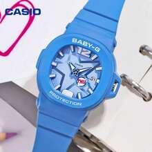 Đồng hồ Casio BGA-10D-2A2 màu xanh lam nhạt, viền có thể tháo rời, mặt số hình ngôi sao, chống nước, chống sốc, quà tặng sinh nhật. - Một cỡ - Xem 1