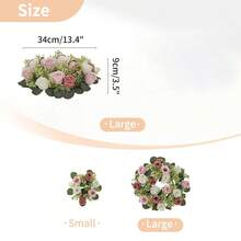 de flores artificiales de rosas de 23/33cm, flores falsas de seda con hojas de eucalipto para decoración de boda en el hogar, accesorios de regalos DVEO - Champán - Ver 9