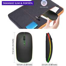 Rechargeable Wireless Mouse With RGB LED For PC And Computer - ดู 3