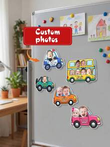 Customized Photo Refrigerator Sticker, Personalized Refrigerator Magnet, Customized Face Cartoon Sticker With Name, 3D Custom Photo Magnets, Save The Date Magnets For Kitchen Decor Souvenir, Wedding Favors - Multicolor - View 4