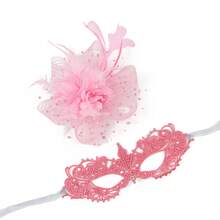Máscara de encaje de fascinador estilo vintage de los años 20 para mujer, para carnaval, fiesta, Mardi Gras, baile de graduación (los accesorios para el cabello y las máscaras son desmontables) - Multicolor - Ver 19
