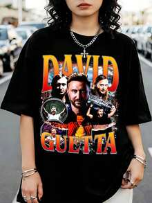 Vintage David Guetta T-Shirt – Custom Tee For DJ Fans - Black - View 1