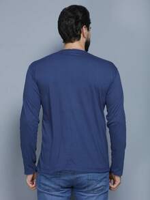 BOOZ Long-Sleeved T-Shirt With Pocket - 藏蓝色 - 查看 2